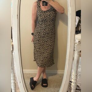 Vintage Y2K 90s Floral Sleeveless Midi Dress